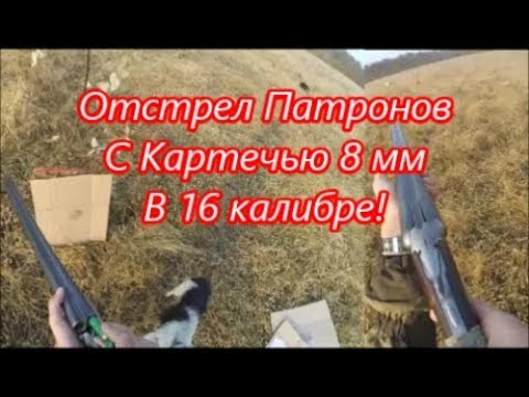 Видео: Отстрел картечи 8 мм, по мишеням!!