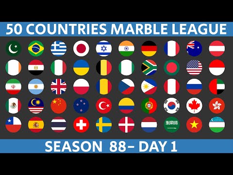 Видео: 50 стран, Лига гонок по мраморным гонкам, сезон 88, день 1/10, гонка по мраморным гонкам в Альгоду