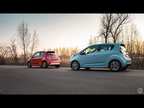 Видео: Электромобили. Fiat 500 electric vs Chevrolet Spark EV Тест-Драйв.#YouCar. Lavrik