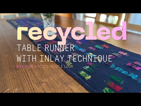 Видео: Великолепная дорожка для стола из переработанных материалов с инкрустацией в стиле сари! Соткана ...