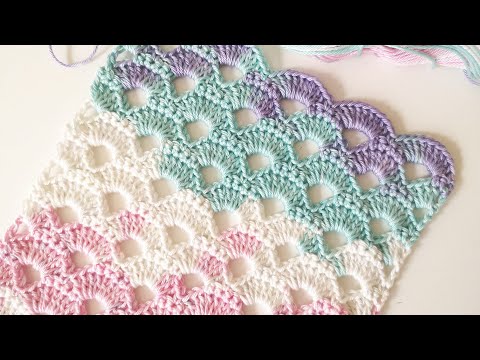 Видео: #033 Плетка "Арки" на една кука (Arcade Crochet Stitch)