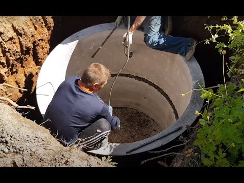 Видео: Выгребная яма из бетонных колец в частном доме