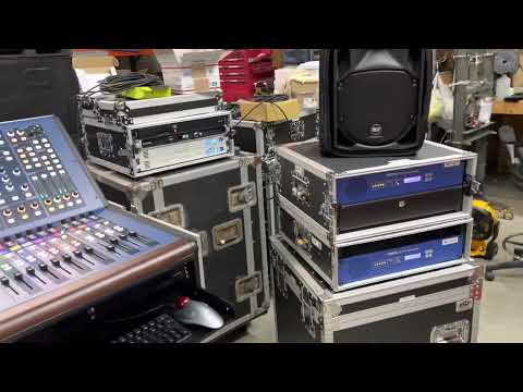 Видео: Midas Heritage D HD96 с использованием M32 в качестве мониторной консоли с DN9680 и DN9650 с вирт...