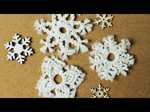 Видео: Вы удивитесь как это ПРОСТО! Макраме снежинка | DIY