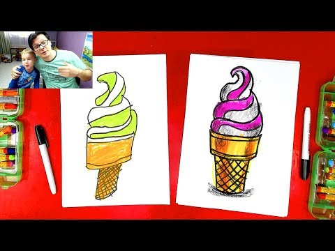 Видео: Как нарисовать МОРОЖЕНОЕ урок рисования для детей