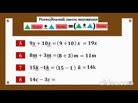 Видео: Зведення подібних доданків. Урок 1