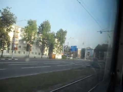 Видео: Tramwaje w Witebsku, linia 4 (Białoruś) / Трамваи в Витебске, маршрут 4 (Беларусь)