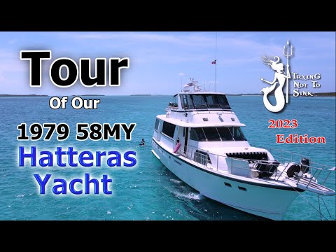 Видео: Экскурсия по нашей моторной яхте Hatteras 58 — выпуск 2023 года