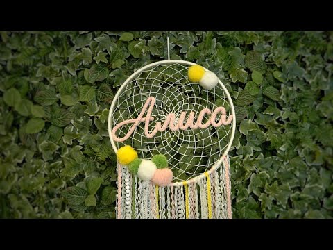 Видео: ✨DIY Декор в детскую ✨Именной ловец снов 👼Машинная вышивка