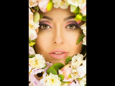 Видео: "Spring Look" evening make up in aquacolor technique,весенний ,вечерний макияж в акварел.тех-е.