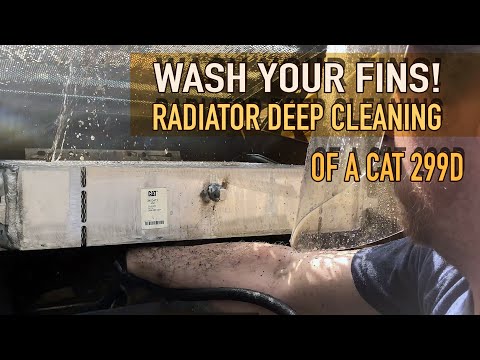 Видео: Мойте рёбра! Вращающийся радиатор и глубокая очистка - CAT299D
