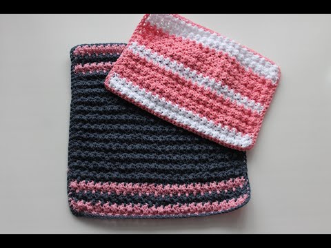 Видео: Тряпочка для  посуды/ пыли  крючком. Что связать из остатков пряжи?