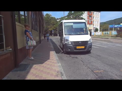 Видео: Автобус №14 (Туапсе). Верхнекордонная ул. - Дубрава