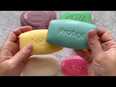 Видео: Сухое мыло 🤍💛💙💖🧡 / Dry soap cutting/ ASMR