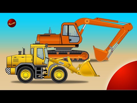 Видео: Строим дом. Дорожно строительная техника. Развивающий мультфильм про машинки.