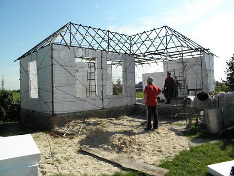 Видео: Как  построить  дом,  беседку  без  кирпича..  пенопластовые  дома. беседка  из  пенопласта.