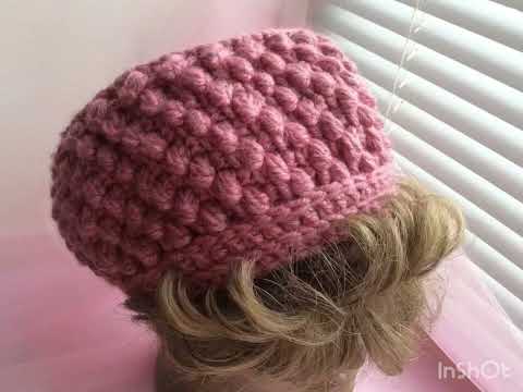Видео: Crochet hat. Шапочка гачком