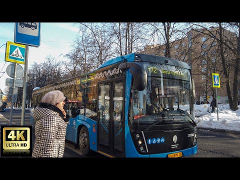 Видео: т72 маршрут автобуса. 15.02.2022 год. Москва.