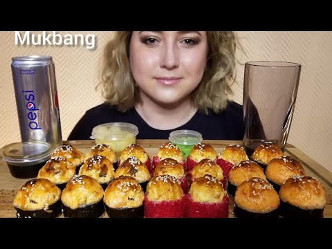 Видео: ОСТРЫЕ ЗАПЕЧЕННЫЕ СУШИ РОЛЛЫ МУКБАНГ АСМР | SPICY BAKED SUSHI ROLLS MUKBANG ASMR  먹방 eatingshow