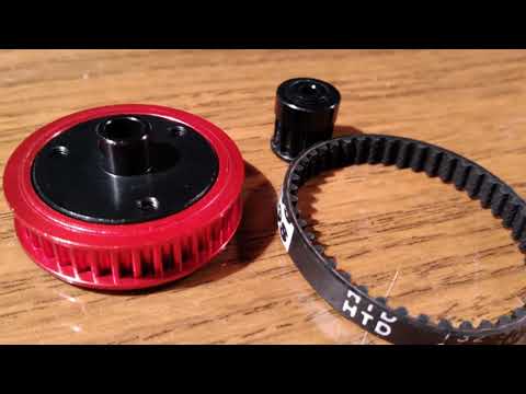 Видео: Ременная передача для RC моделей,установка на трофийку!