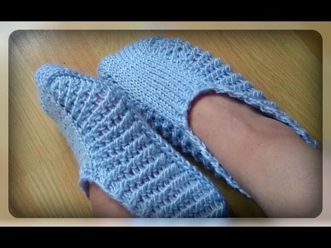 Видео: ажурные следки, вязание на двух спицах