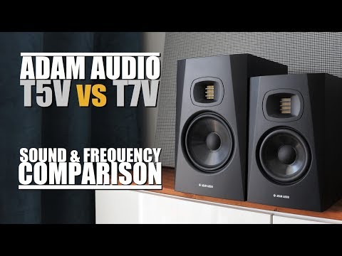 Видео: Adam Audio T5V против Adam Audio T7V || Сравнение звука и частотных характеристик
