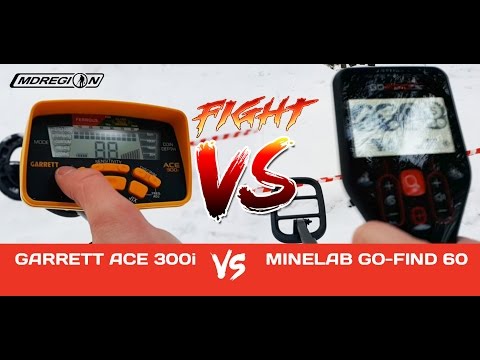 Видео: Garrett ACE 300i VS Minelab GO-FIND 60 / Битва металлодетекторов