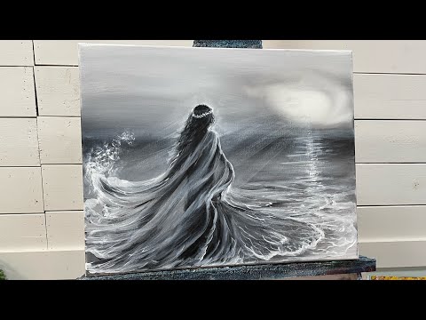 Видео: Как нарисовать картину «Леди воды» | урок по рисованию акрилом
