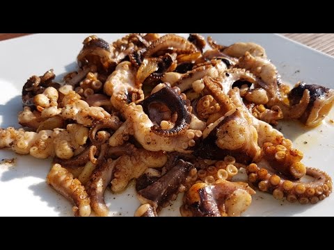 Видео: канал вкусного настроения осьминоги жареные - fried octopus