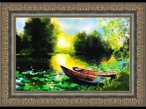 Видео: Как нарисовать пейзаж. Рисуем поэтапно в смешанной технике