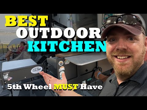 Видео: Лучшая кухня для автодома на открытом воздухе для прицепа с пятью колёсами! | Невероятная особенн...