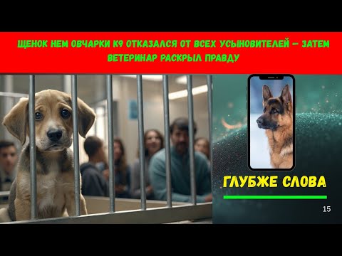 Видео: Щенок нем овчарки K9 отказался от всех усыновителей — затем ветеринар раскрыл правду