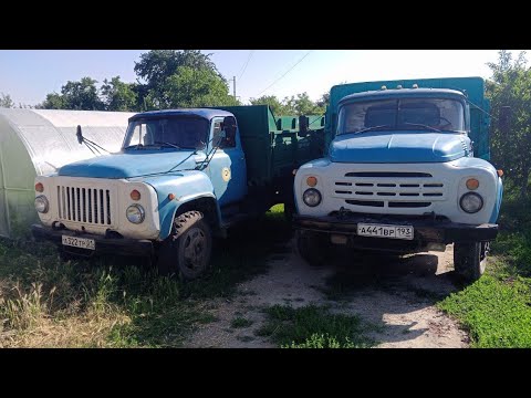 Видео: ЗИЛ 130 и ГАЗ 53 на уборке сена