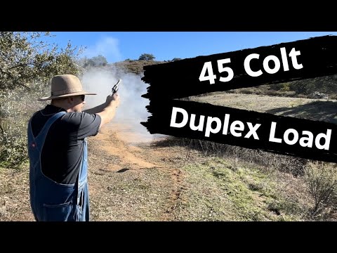 Видео: 45 Colt Duplex load бездымный + черный порох