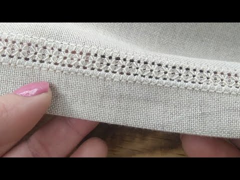 Видео: Як виконати мережку| Обробка краю мережкою| Hand embroidery|