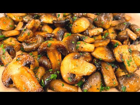 Видео: Очень Вкусные Жареные грибы. Как правильно жарить грибы шампиньоны. Простой рецепт вкусных грибов.