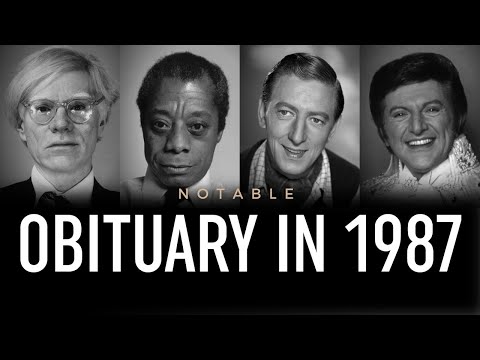 Видео: Некролог 1987 года: Знаменитые лица, которых мы потеряли в 1987 году