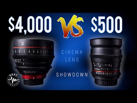 Видео: Сравнение кинообъективов за $4000 и $500: Rokinon Cine DS против Canon CN-E