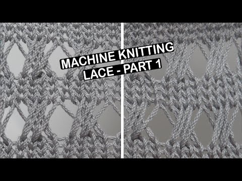 Видео: Машинное вязание - Как вязать кружево (сетчатое полотно) для начинающих (кружево - часть 1)