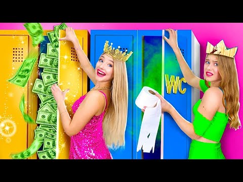 Видео: Бедная VS Богатая Королева Школы | Смешные Ситуации и Типы Девушек в Школе