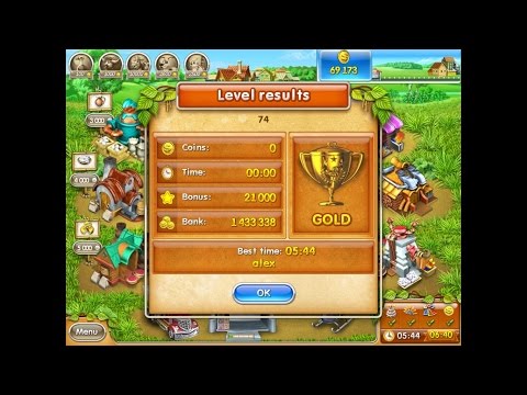 Видео: Farm Frenzy 3 only GOLD (level 74) playthrough Веселая ферма 3 (уровень 74) Золото