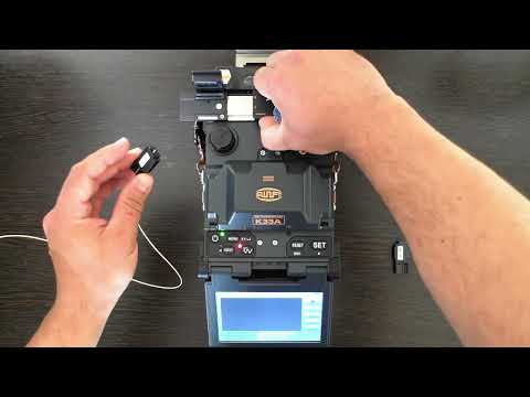 Видео: Монтаж LC Splice-on коннектора на волокно 900мкм с помощью Ilsintech SWIFT K33A с HS-LC и HS-900