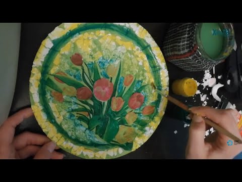 Видео: Урок мастерства «Мозаика на тарелочке» от Татьяны Фадеевой.