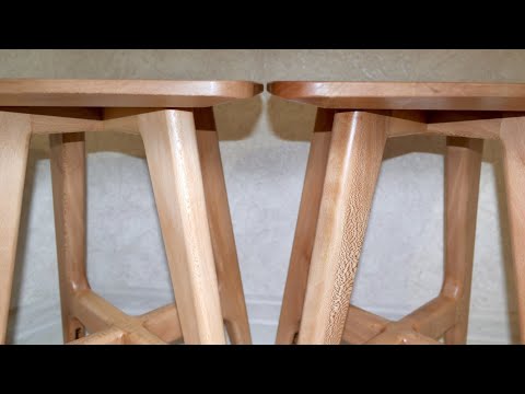 Видео: Неклассический табурет. Работа по дереву. Woodworking.