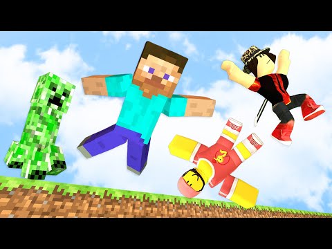Видео: Minecraft и Roblox: Рэгдолл Прыжки и Падения [GMOD] - Серия 55