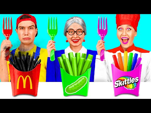 Видео: Кулинарный Челлендж: Я против Бабушки | Удивительные Кухонные Трюки от 4Teen Challenge