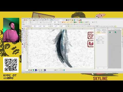Видео: Дизайн в прямом эфире. Машинная вышивка.