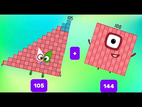 Видео: Сложение трёхзначных чисел NUMBERBLOCKS | Сложение больших чисел | Учимся считать | Привет, Джордж