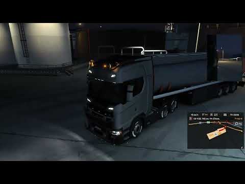 Видео: Макс на грузовике :Прохождение Euro truck Simulator 2 (груз керосин 23 Т) Рейс Вена Кассель 764 км