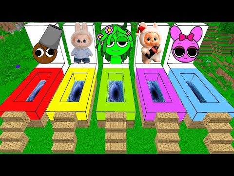 Видео: ВЫЖИВАНИЕ В ЗАГАДОЧНЫХ КРОВАТЯХ В МАЙНКРАФТ СПРУНКИ ЛАБУБУ